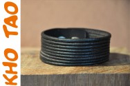 Bracelet femme en cuir - Noir ou Marron - MULTI-BANDES SIMPLE +de 200 Réf
