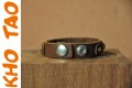 Bracelet cuir/ de force FIN AVEC CLOUS 2 taille 18/20,5cm