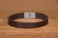 Bracelet en cuir et acier - DESIGN - HOMME & ADOS MARRON