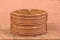 Bracelet de force en cuir 2 BANDES 2 LANNIIERES - 3 couleurs -
