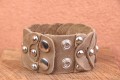Bracelet cuir MULTI RONDS RIVETS original