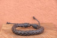 Bracelet cuir et corde JONC SIMPLE - Taille ajustable +de 200 réf cuir