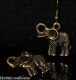 Boucles d'oreille ELEPHANT + de 60 DESIGNS métal doré patiné COULEUR BRONZE